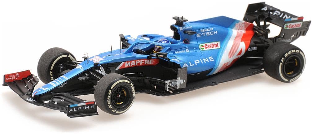 Minichamps 417 211214 Alpine F1 Team A521 Fernando Alonso Hungarian GP 2021 1/43 PRE ORDER