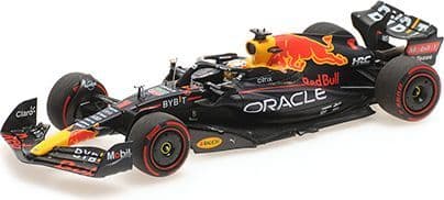 Minichamps 417 220601 Oracle Red Bull Racing RB18 Max Verstappen Winner Spanish GP 2022