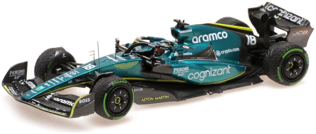 Minichamps 417 221718 Aston Martin Aramco Cognizant F1 AMR22 Lance Stroll Singapore GP 2022 1/43