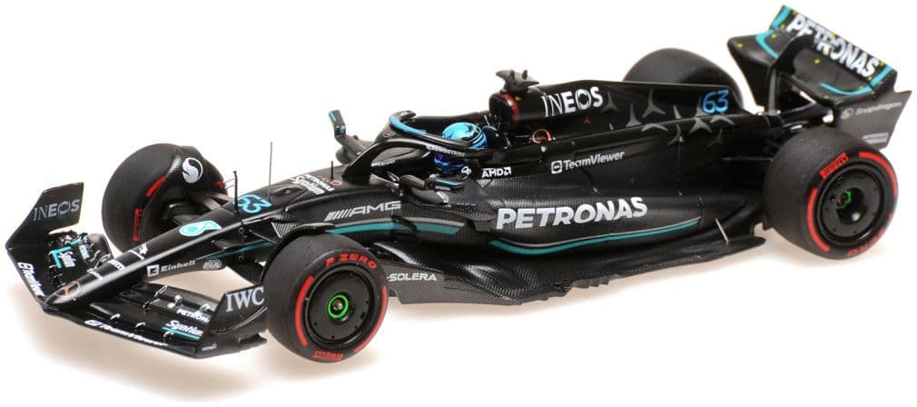 Minichamps 417 230863 Mercedes AMG Petronas F1 W14 E George Russell 3rd Spain 2023 1/43 Scale