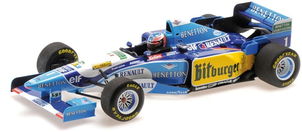 Minichamps 510 953201 Benetton Renault B195 Michael Schumacher Winner European GP 95 1/18 Scale