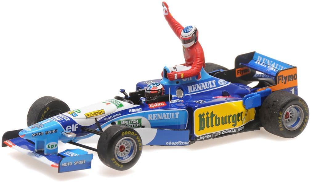 Minichamps 517 950601 Benetton Renault B195 Michael Schumacher Canadian GP 1995 w/Figurine Alesi