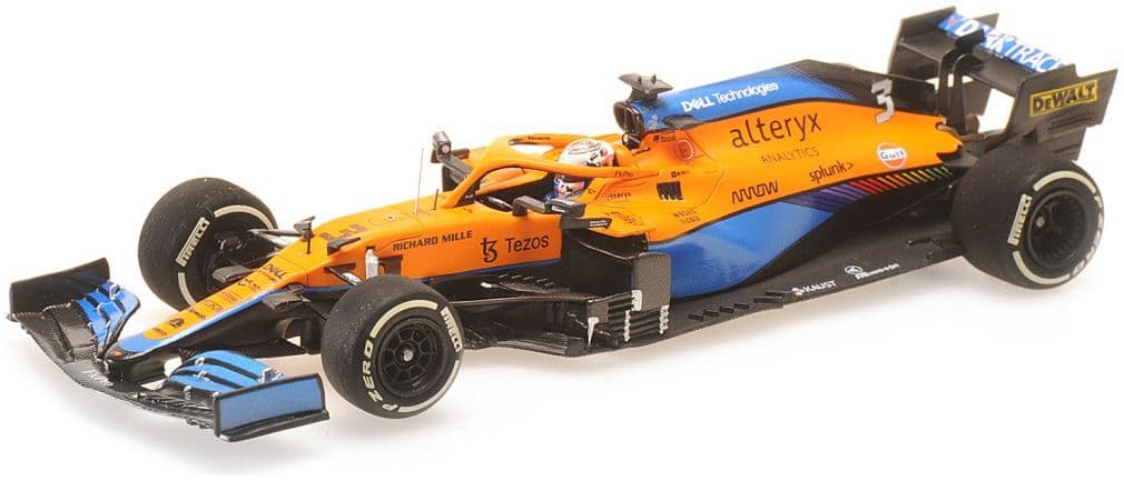 Minichamps 537 215803 McLaren F1 Team MCL35M Daniel Ricciardo Winner Italian GP 2021 1/43 Scale