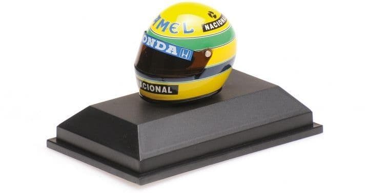Minichamps 540 388712 Ayrton Senna Helmet 1987 1/10 Scale *PRE ORDER £ 14.99*