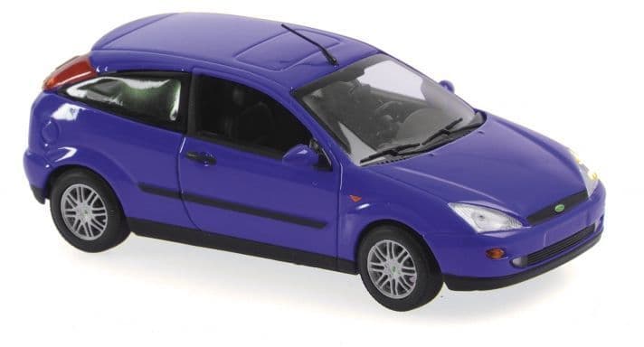 Minichamps 940 087000 Ford Focus 2-Door 1998 Blue Metallic 1/43 Scale