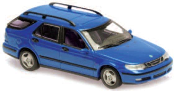Minichamps 940 170810 Saab 9-5 Break 1999 Dark Blue Metallic 1/43 Scale *PRE ORDER £ 37.49*