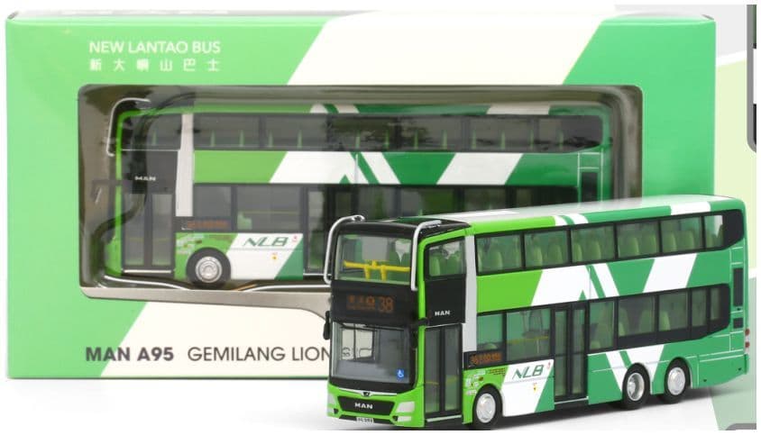 Model 1 33203S New Lantao Bus MAN A95 Facelift 12m MDR01 rt. 38 Tung Chung 1:120 Scale