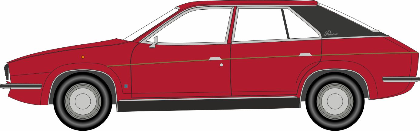 Oxford 76BLP007 BL Princess Carmine 1/76 Scale (OO) *PRE ORDER £9.95*