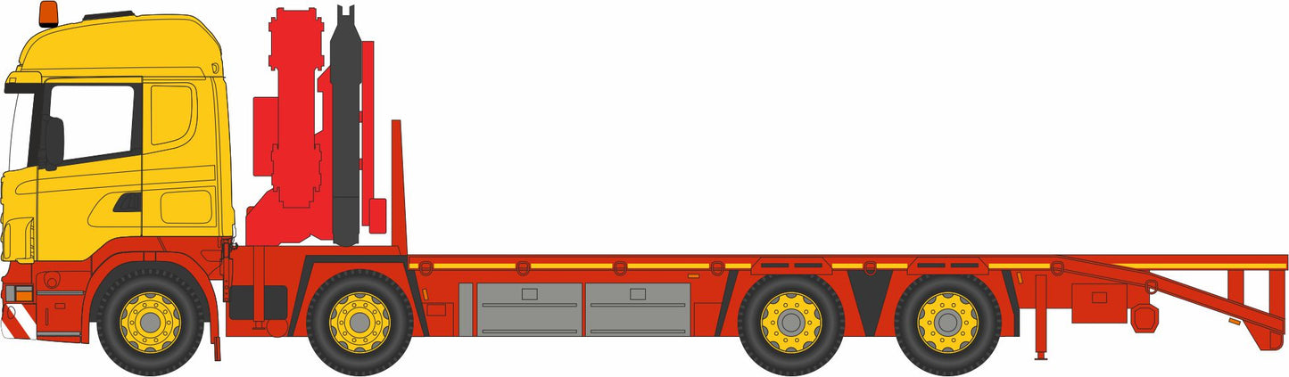 Oxford 76SCL005 Scania Crane Lorry Yellow 1/76 Scale (OO) *PRE ORDER £24.95*
