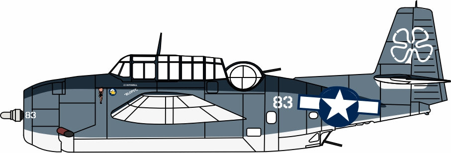 Oxford AC132 Grumman Avenger White 83 Blopsy Composite Sqn.76 USS Petrof Bay 1945 1/72 Scale *PRE ORDER £20.95*