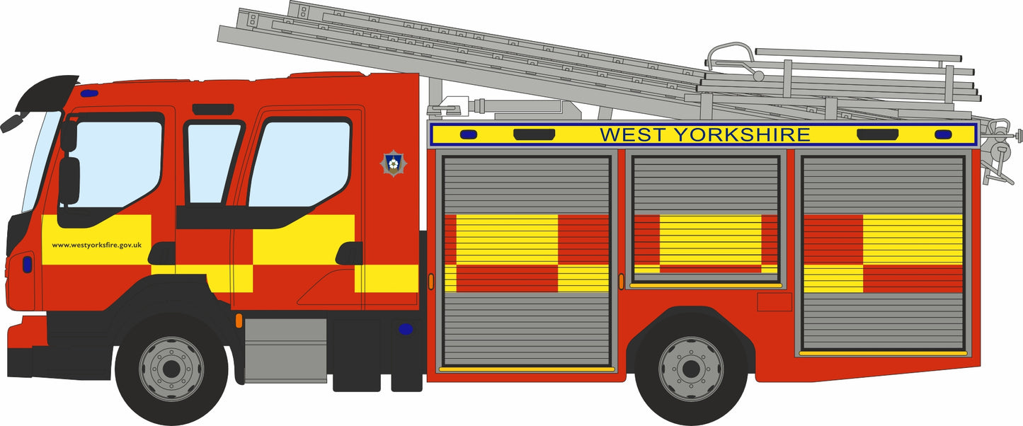 Oxford NVEO001 Volvo FL Emergency One West Yorkshire Fire & Rescue 1/148 Scale (N) *PRE ORDER £16.95*