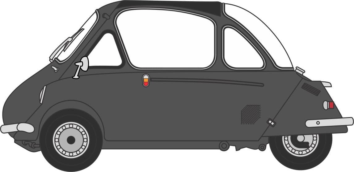 Oxford 18HE005 Heinkel Kabine LHD Troy Grey 1/18 Scale *PRE ORDER £ 32.95*