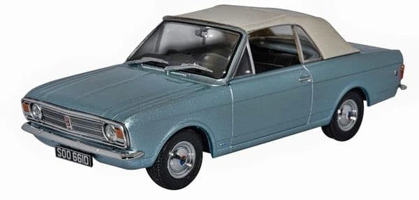 Oxford 43CCC001A Ford Cortina MkII Crayford Convertible Blu - 1/43 Scale