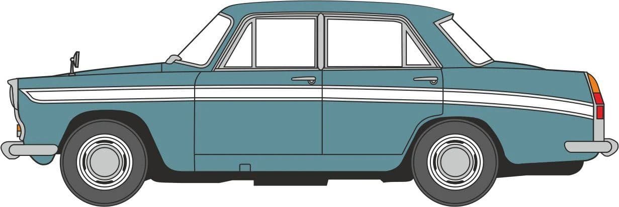 Oxford 76ACF006 Austin Cambridge Green/Snowberry White 1/76 Scale