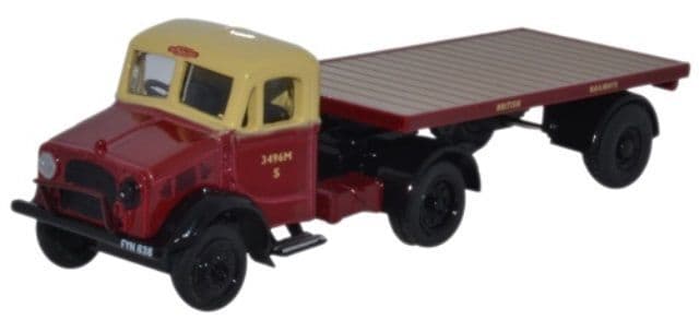 Oxford 76BD020 Bedford OX Flatbed Trailer - British Rail