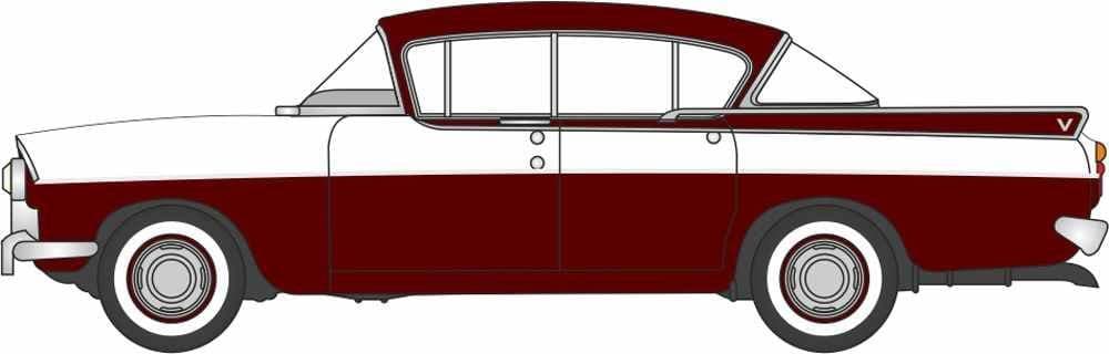 Oxford 76CRE009 Vauxhall Cresta Venetian Red/Polar White