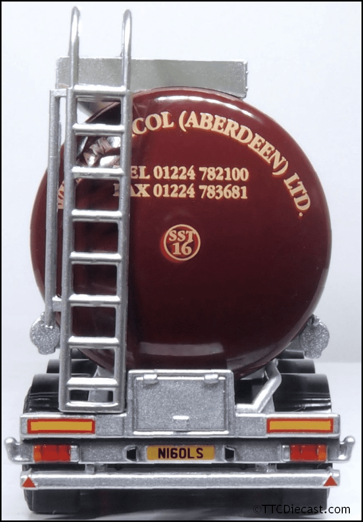 Oxford 76DXF006 DAF XF Euro 6 Cylindrical Tanker William Nicol 1/76 Scale