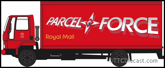 Oxford 76FCG005 Ford Cargo Box Van Parcelforce