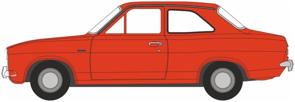 Oxford 76FE005 Ford Escort MK1 Sunset Red OO Gauge - PRE ORDER £9.95