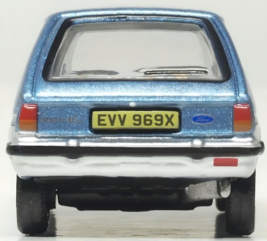 Oxford 76FF007 Ford Fiesta MkI Titan Blue/Strato Silver - 1/76 Scale