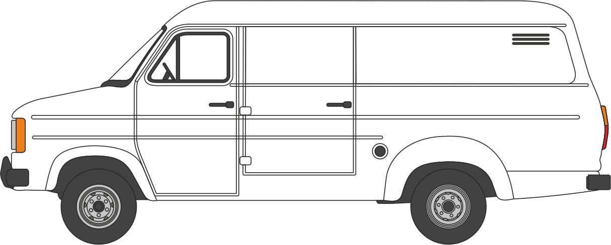 Oxford 76FT2001 Ford Transit Mk2 White 1/76 Scale