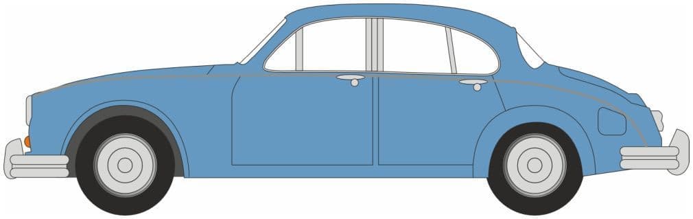 Oxford 76JAG2008 Jaguar Mk2 Opalescent Silver Blue OO Gauge - PRE ORDER £9.95