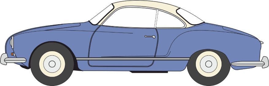 Oxford 76KG003 VW Karmann Ghia Lavender/Pearl White - 1/76 Scale