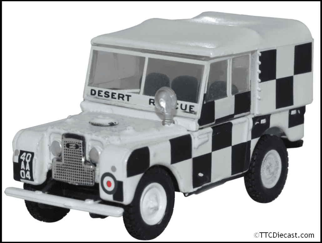 Oxford 76LAN180009 Land Rover Series I 80 Canvas RAF Tripoli Desert Rescue Team, OO gauge