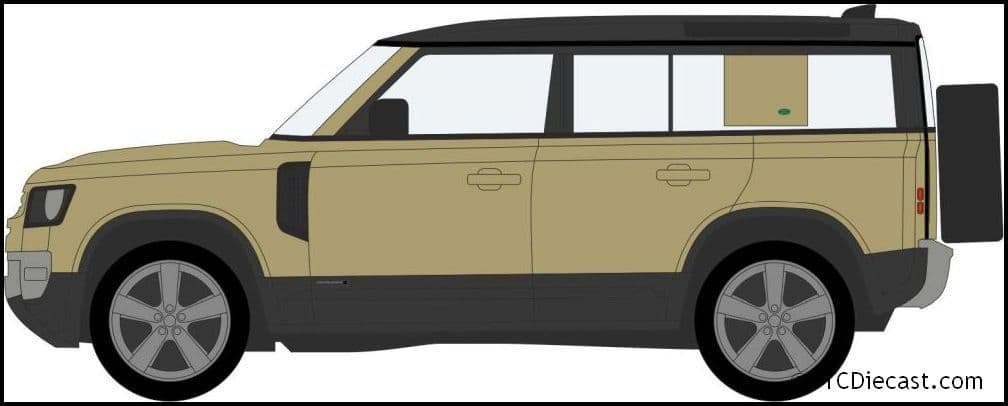 Oxford 76ND110X001 New Defender 110X Sand 1:76 Scale