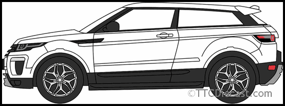 Oxford 76RRE002 Range Rover Evoque Coupe (Facelift) White