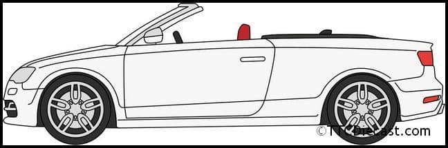 Oxford 76S3001 Audi S3 Cabriolet Glacier White