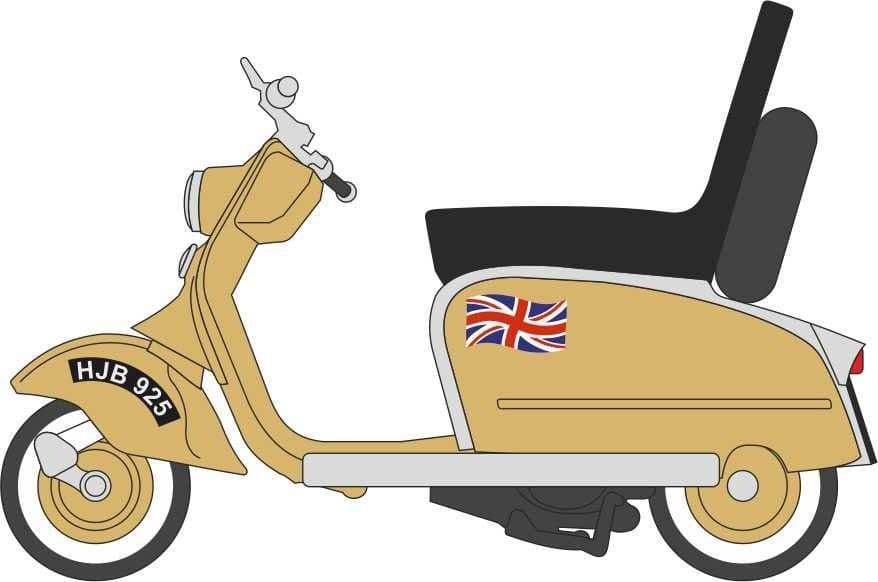 Oxford 76SC004 Scooter Gold 1/76 Scale