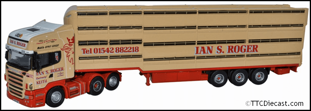 Oxford 76SCA02LT Scania Houghton Parkhouse Livestock Transporter Ian S Roger, OO Gauge