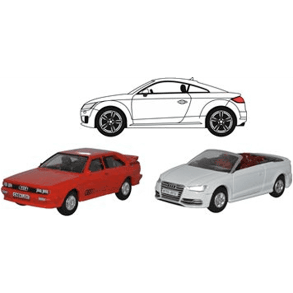 Oxford 76SET68 Audi Set 3 Piece Set Quattro/TT/S3 1:76 Scale