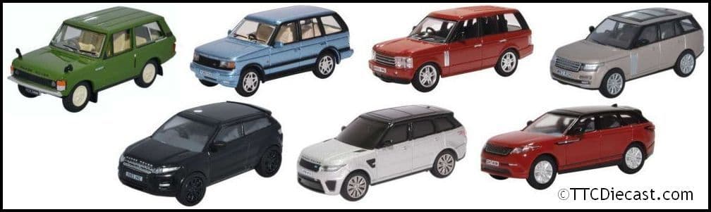 Oxford 76SET72 Range Rover Set Classic/P38/3rd Gen/Vogue - OO Gauge