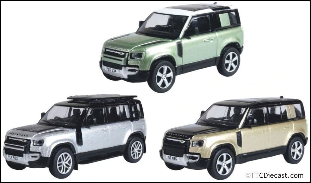 Oxford 76SET78 New Defender 3 Piece Set 90/110/110X 1/76 Scale