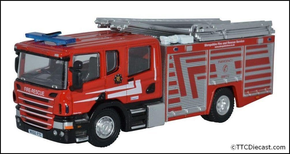 Oxford 76SFE010 Scania CP31 Pump Ladder Shropshire Fire & Rescue *LAST FEW*