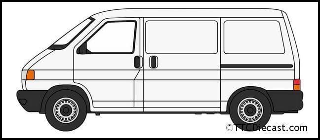 Oxford 76T4002 VW T4 Van Grey White