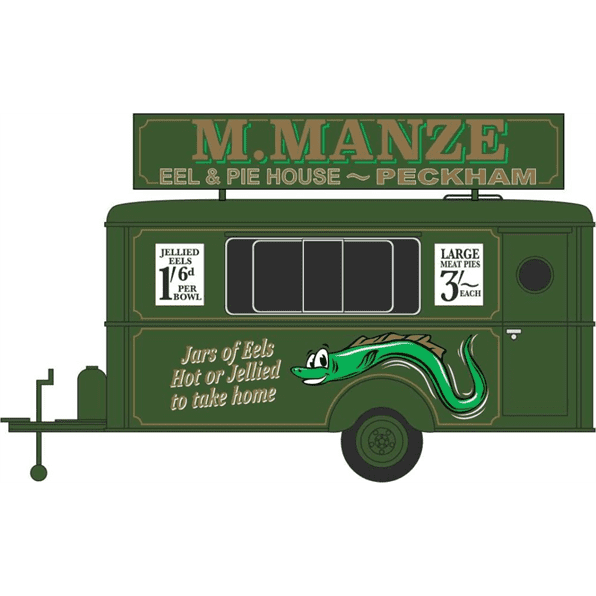 Oxford 76TR018 Mobile Trailer M Manze Jellied Eels 1:76 Scale