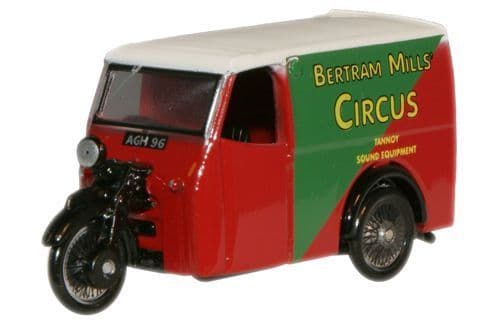 Oxford 76TV001 Tricycle Van - Bertram Mills