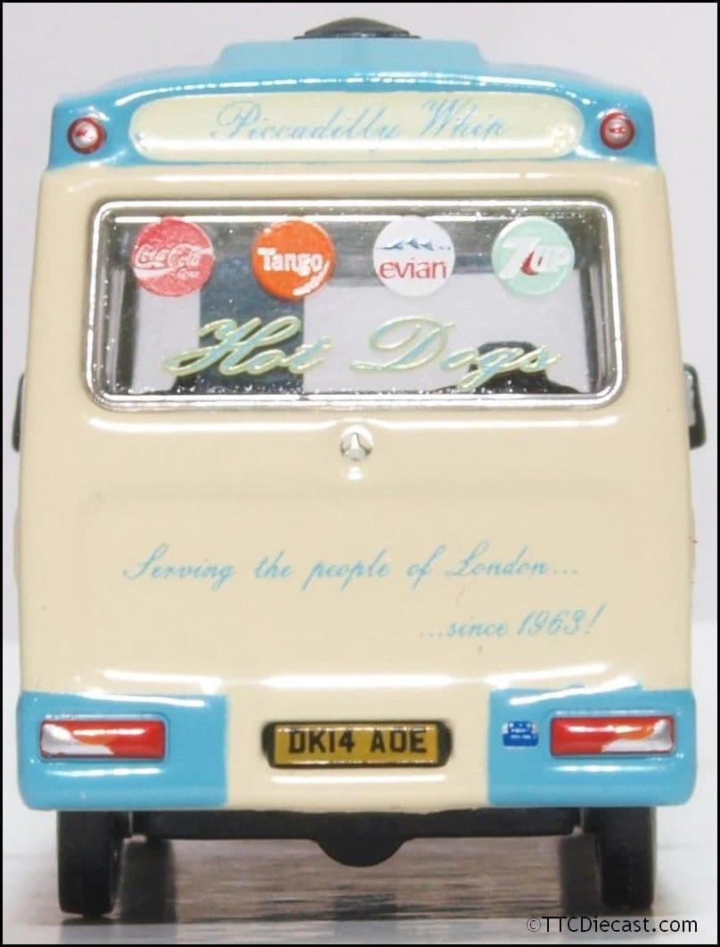 Oxford 76WM007 Whitby Mondial Ice Cream Van Piccadilly - 1/76 Scale