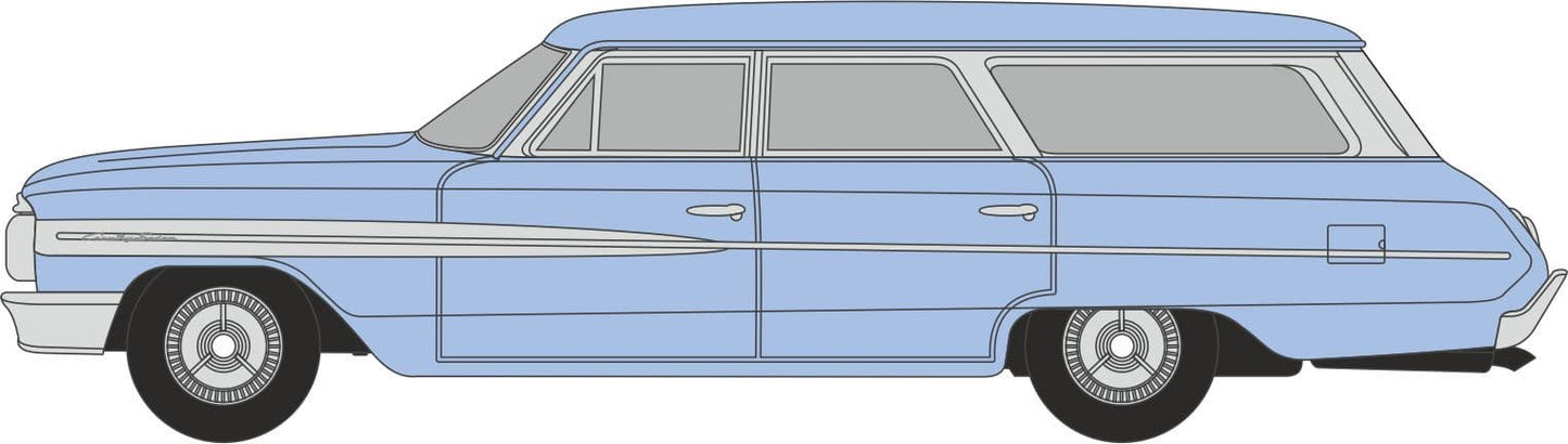 Oxford 87FC64001 Ford Country Sedan Skylight Blue 1964 1/87 Scale