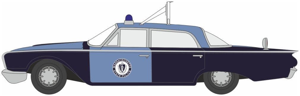 Oxford 87FF60002 Ford Fairlane Sedan Massachusetts State Police Radar Car 1960 HO Gauge - PRE ORDER £11.95