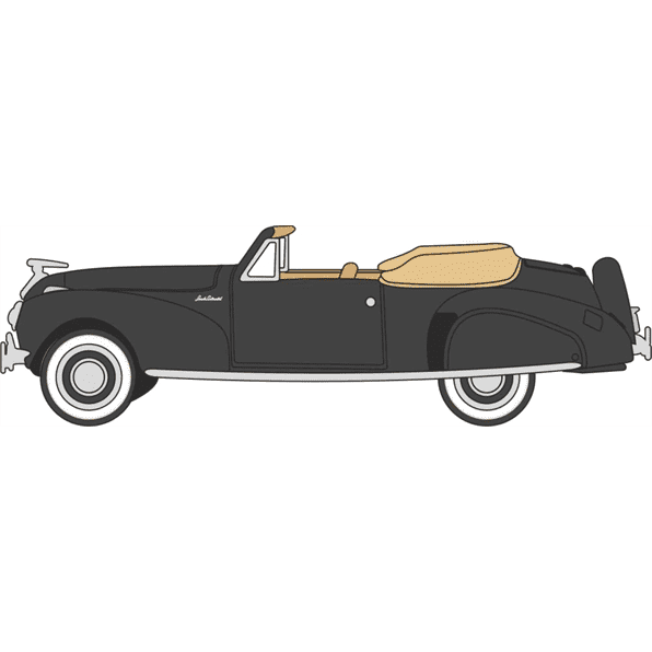 Oxford 87LC41006 Lincoln Continental 1941 Black and Tan 1:87 Scale