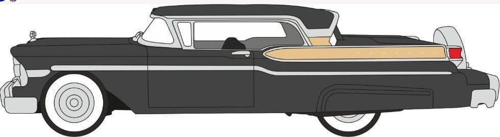 Oxford 87MT57005 Mercury Montclair 1957 Tuxedo Black 1/87 Scale