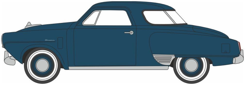 Oxford 87SC50002 Studebaker Champion Starlight Coupe Aqua Green 1950 HO Gauge - PRE ORDER £10.95
