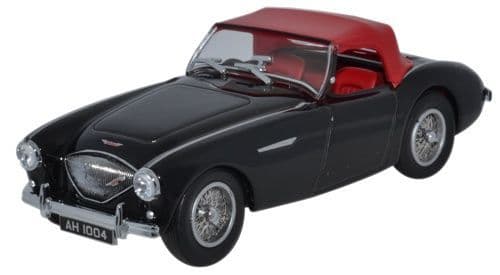 Oxford AH1004 Austin Healey 100 BN1 Clsd - Black/Red - 1/43 Scale