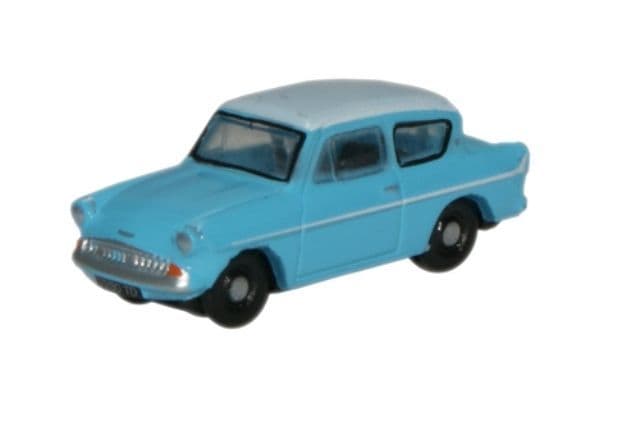 Oxford N105007 Ford Anglia - Caribbean Turquoise/White*LAST FEW*