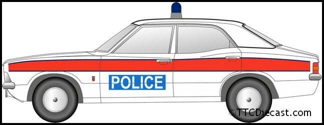 Oxford NCOR3004 Ford Cortina MkIII Devon & Cornwall Police*LAST FEW*