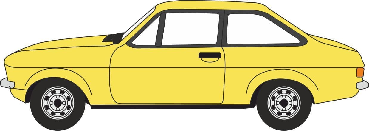 Oxford NESC002 Ford Escort Mk2 Signal Yellow 1/148 Scale